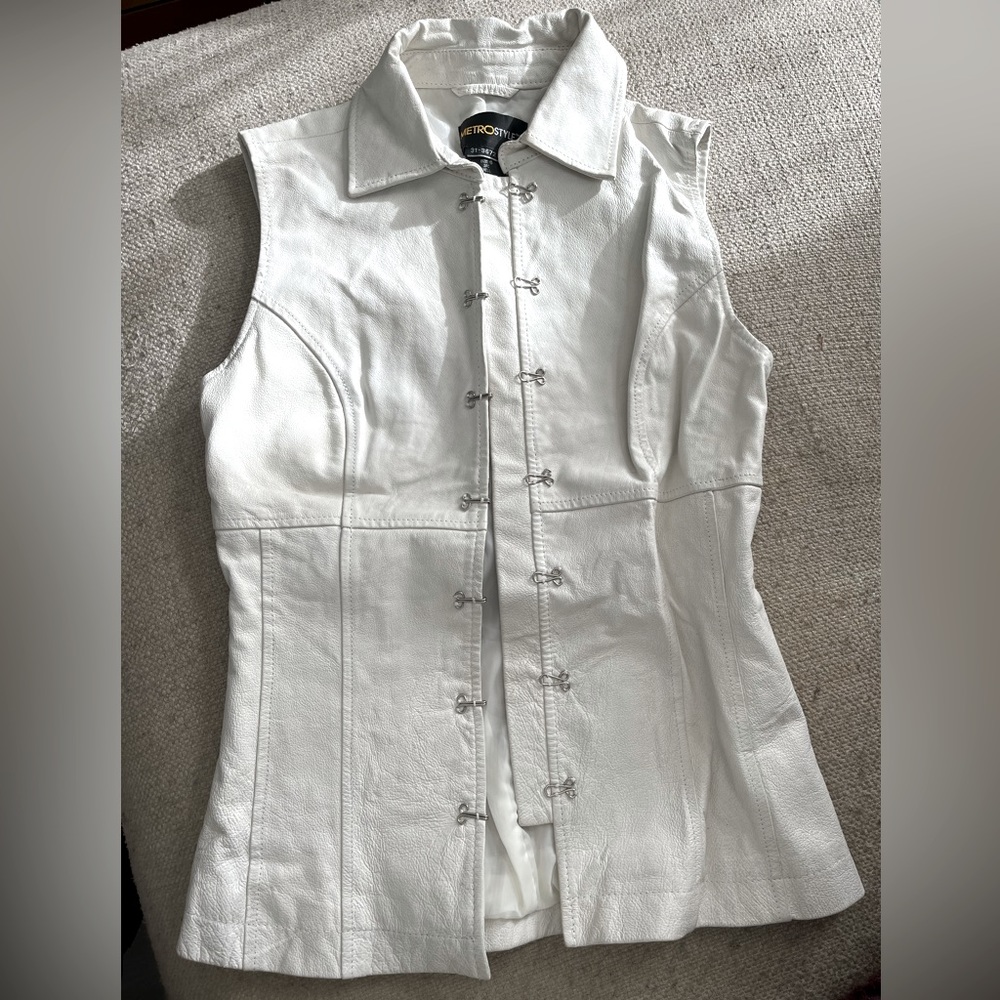 White Leather Top